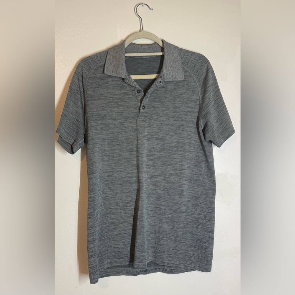 Lululemon Metal Vent Tech Polo - Heathered Gray